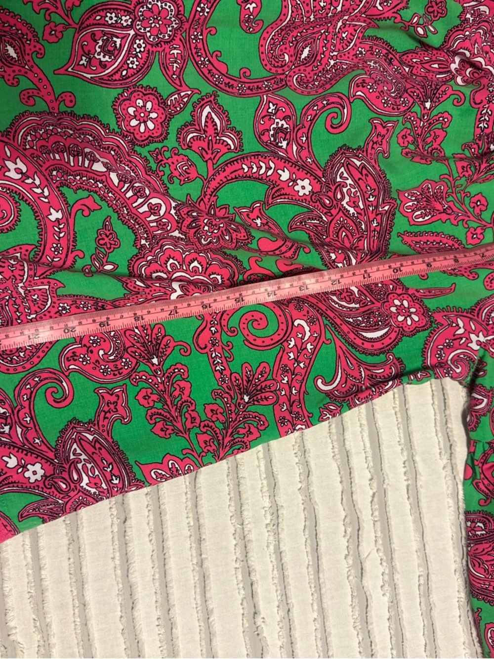 crown & ivy Green and Pink Paisley Off-Shoulder Blouse - Picture 9 of 10